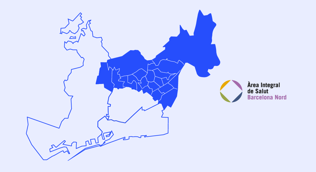 Mapa de l'Àrea d'Atenció Integral de Salut Nord