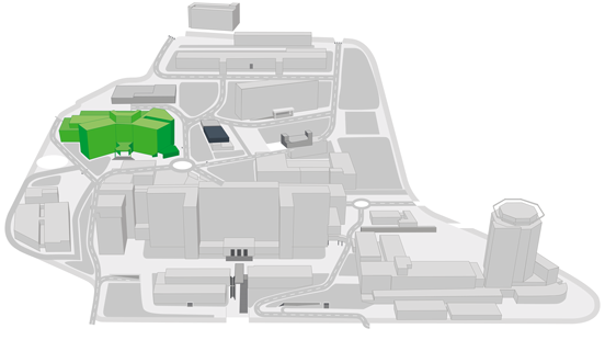 Mapa Hospital de Traumatologia, Rehabilitació i Cremats a Vall d'Hebron